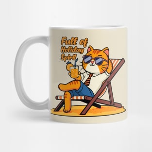 cat orange i'm Full of Holiday Spirit Mug